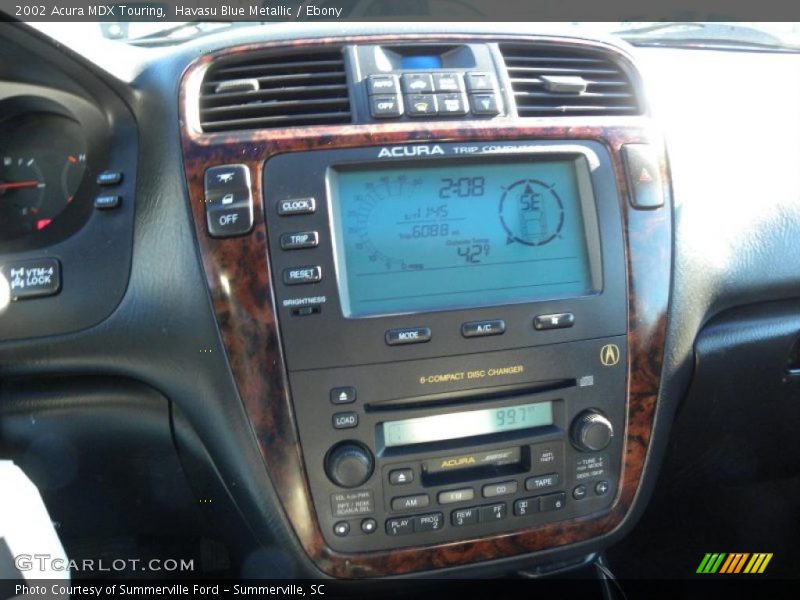 Controls of 2002 MDX Touring