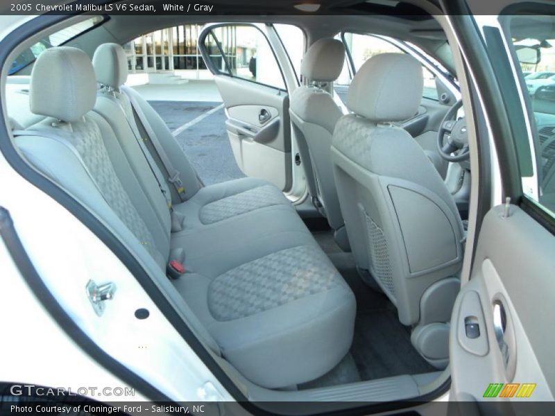 White / Gray 2005 Chevrolet Malibu LS V6 Sedan