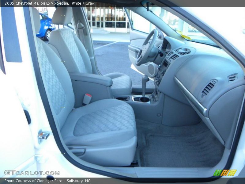 White / Gray 2005 Chevrolet Malibu LS V6 Sedan
