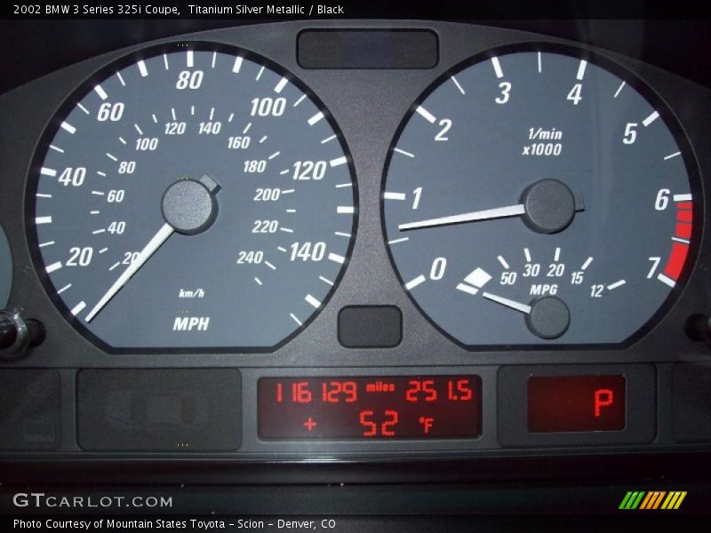  2002 3 Series 325i Coupe 325i Coupe Gauges