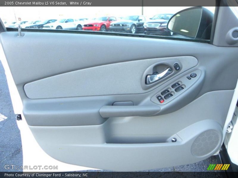 White / Gray 2005 Chevrolet Malibu LS V6 Sedan