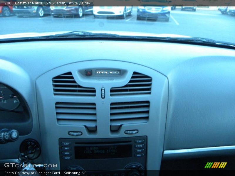 White / Gray 2005 Chevrolet Malibu LS V6 Sedan