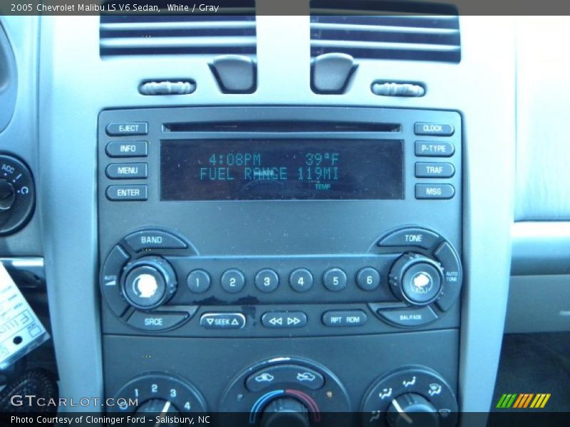 White / Gray 2005 Chevrolet Malibu LS V6 Sedan