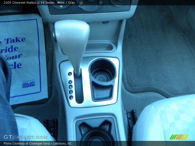 White / Gray 2005 Chevrolet Malibu LS V6 Sedan
