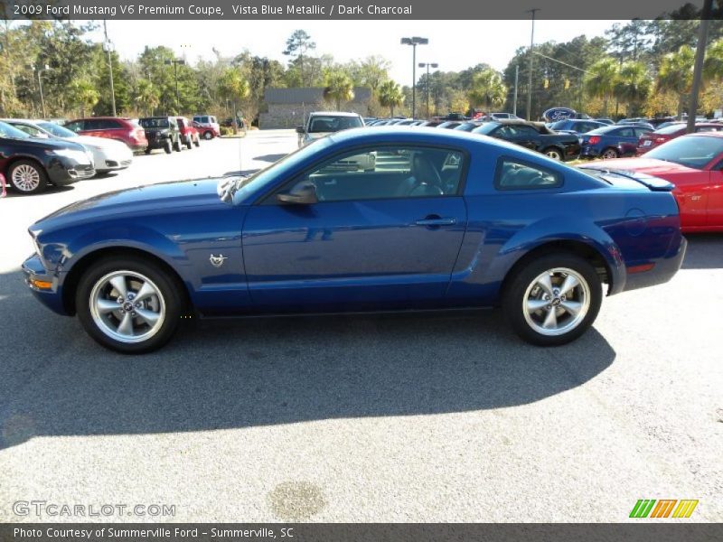 Vista Blue Metallic / Dark Charcoal 2009 Ford Mustang V6 Premium Coupe
