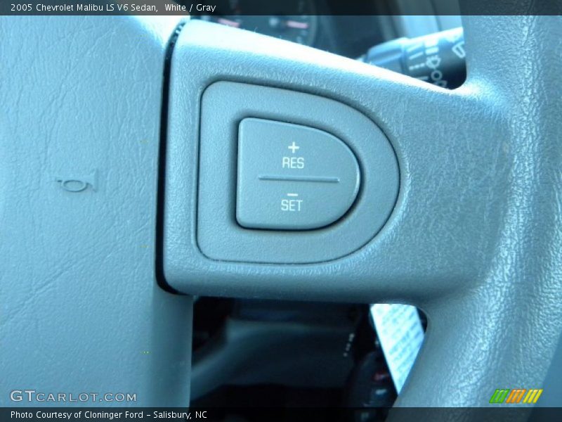 White / Gray 2005 Chevrolet Malibu LS V6 Sedan
