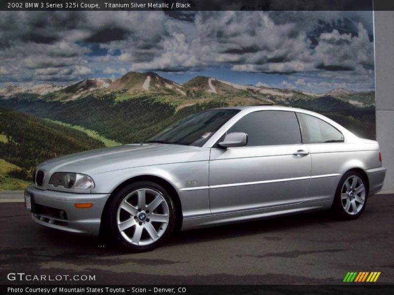 Titanium Silver Metallic / Black 2002 BMW 3 Series 325i Coupe