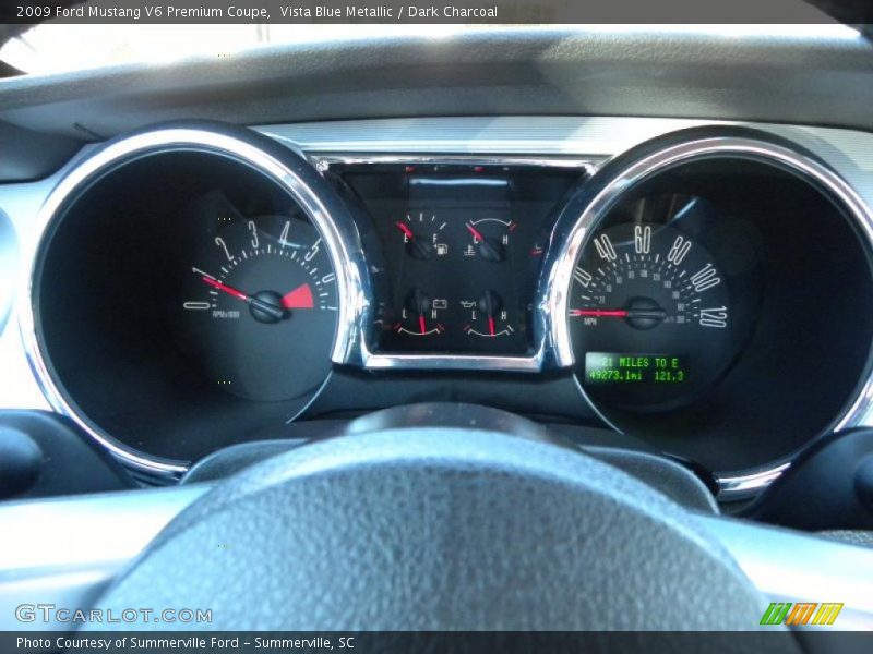 Vista Blue Metallic / Dark Charcoal 2009 Ford Mustang V6 Premium Coupe