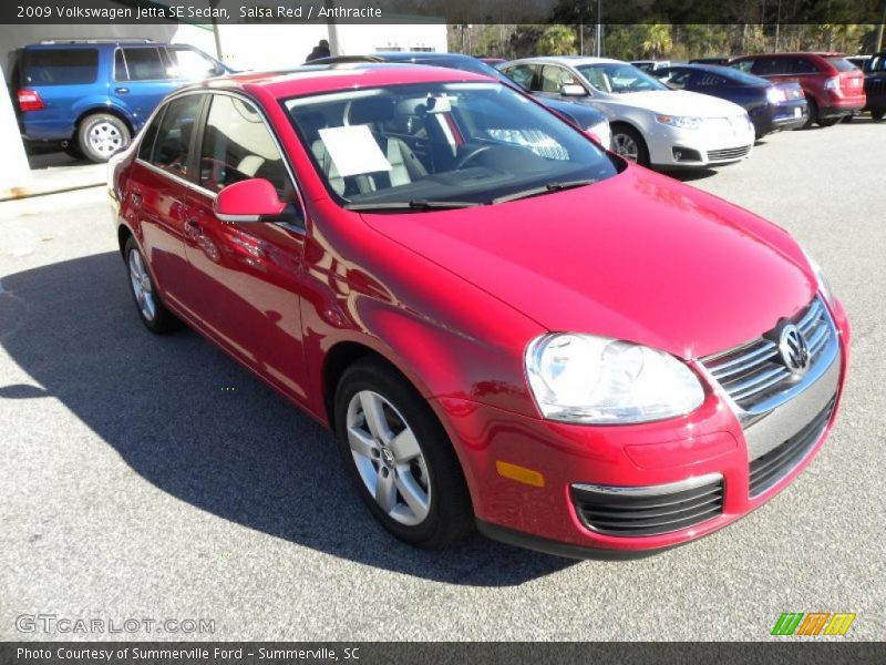 Salsa Red / Anthracite 2009 Volkswagen Jetta SE Sedan