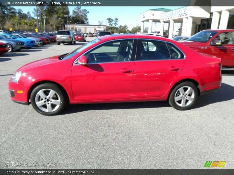 Salsa Red / Anthracite 2009 Volkswagen Jetta SE Sedan