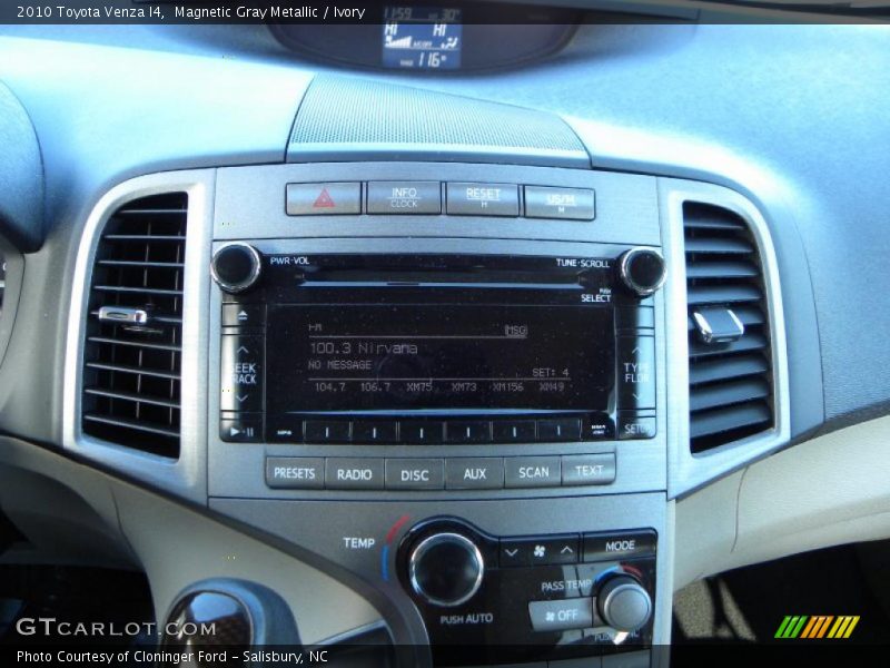 Magnetic Gray Metallic / Ivory 2010 Toyota Venza I4