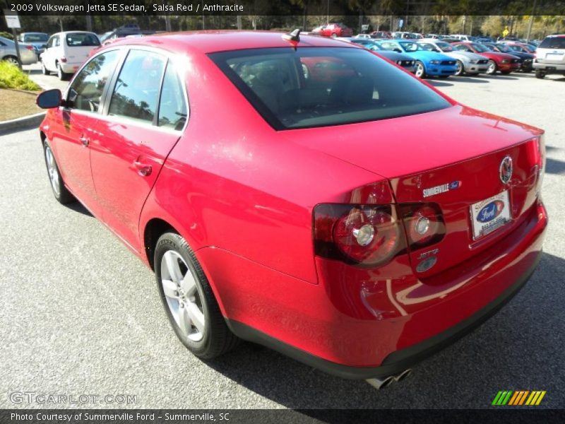 Salsa Red / Anthracite 2009 Volkswagen Jetta SE Sedan