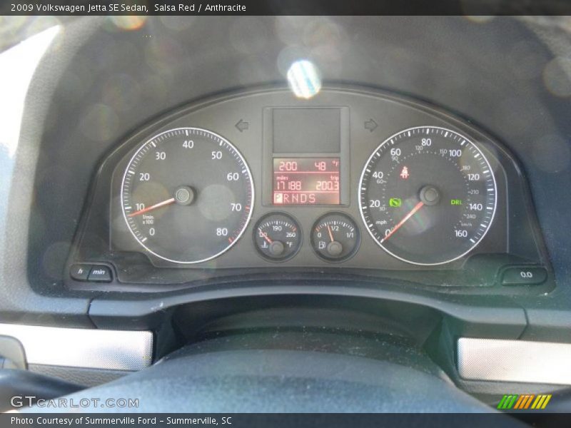 Salsa Red / Anthracite 2009 Volkswagen Jetta SE Sedan