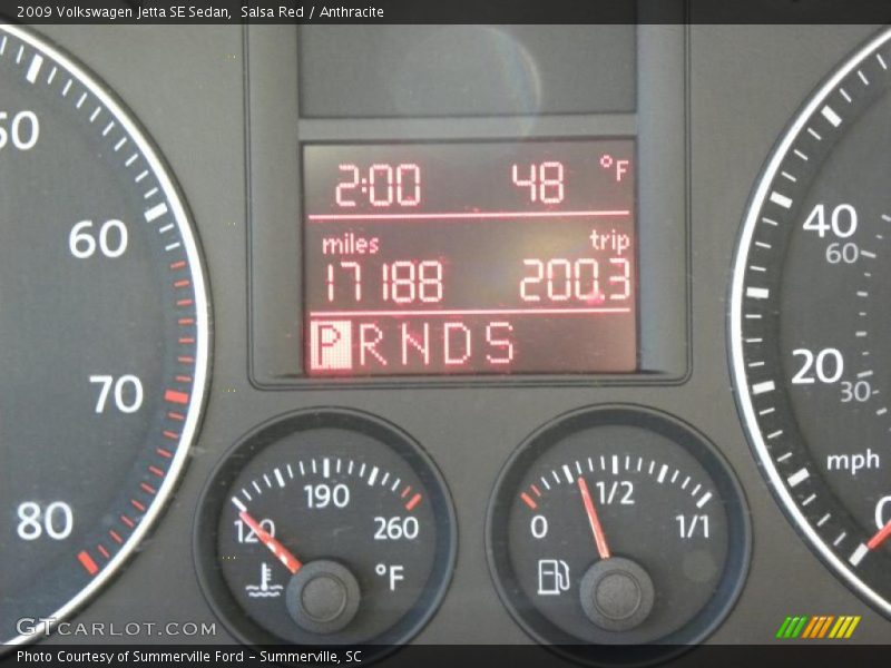 Salsa Red / Anthracite 2009 Volkswagen Jetta SE Sedan