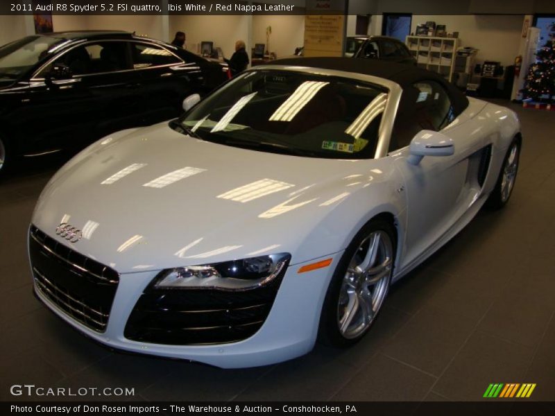 Ibis White / Red Nappa Leather 2011 Audi R8 Spyder 5.2 FSI quattro