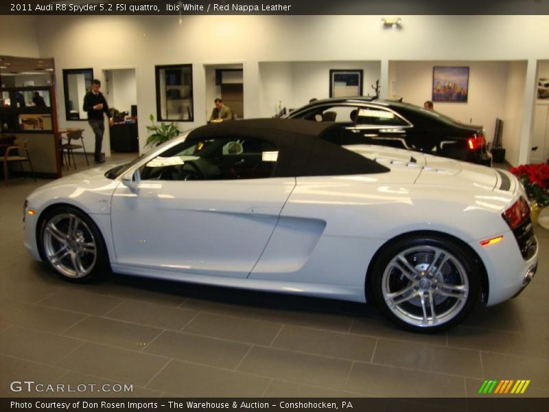Ibis White / Red Nappa Leather 2011 Audi R8 Spyder 5.2 FSI quattro