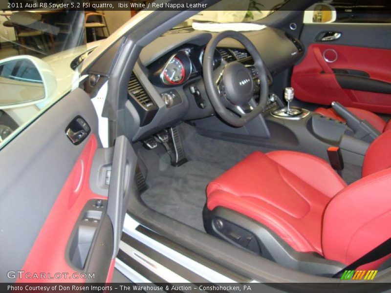  2011 R8 Spyder 5.2 FSI quattro Red Nappa Leather Interior