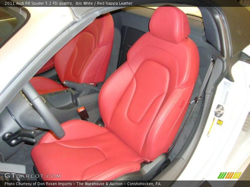  2011 R8 Spyder 5.2 FSI quattro Red Nappa Leather Interior
