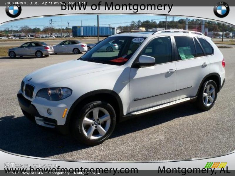 Alpine White / Sand Beige 2008 BMW X5 3.0si