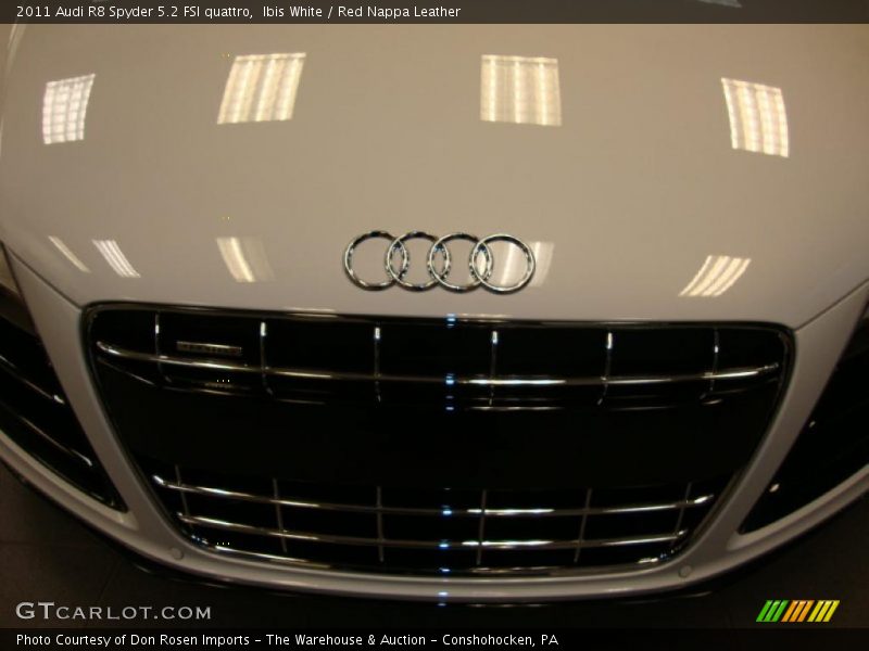 Ibis White / Red Nappa Leather 2011 Audi R8 Spyder 5.2 FSI quattro