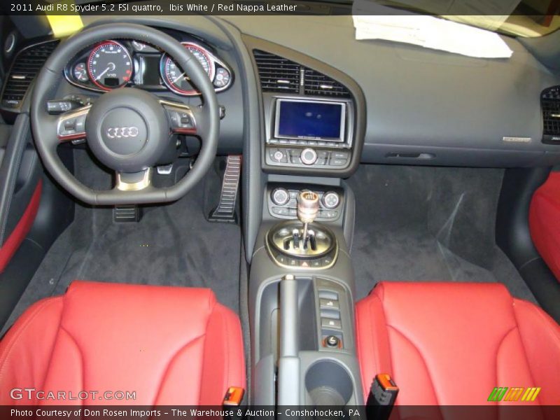 Red Nappa Leather Interior - 2011 R8 Spyder 5.2 FSI quattro 