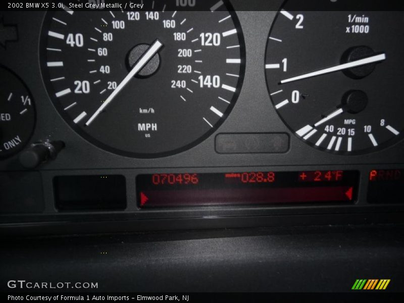 Steel Grey Metallic / Grey 2002 BMW X5 3.0i