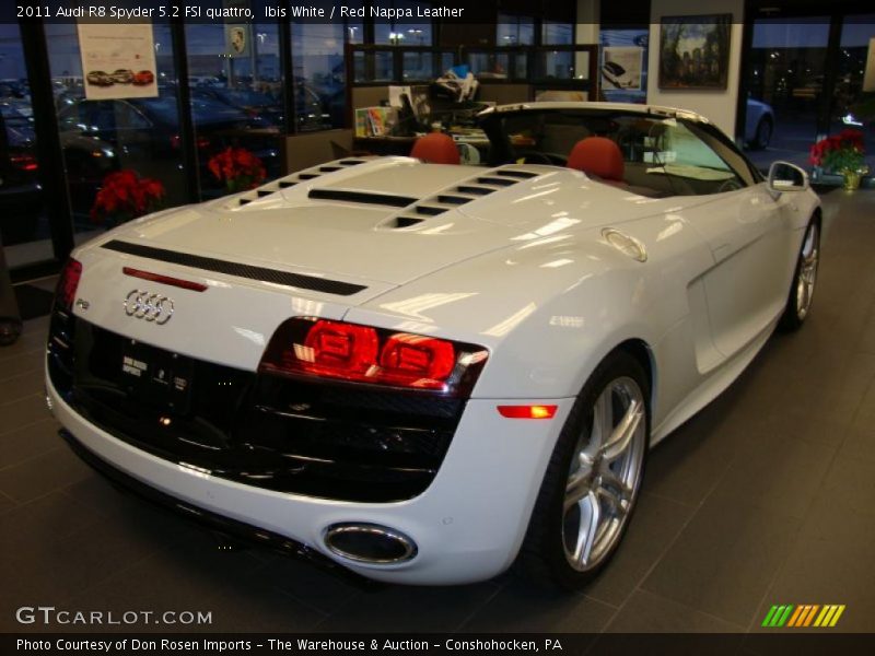 Ibis White / Red Nappa Leather 2011 Audi R8 Spyder 5.2 FSI quattro