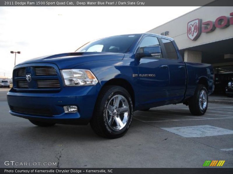 Deep Water Blue Pearl / Dark Slate Gray 2011 Dodge Ram 1500 Sport Quad Cab