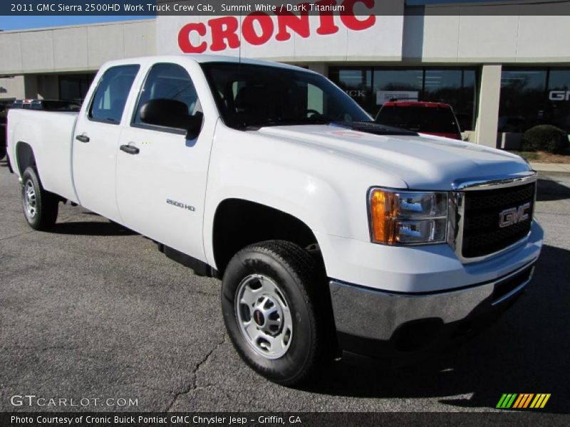 Summit White / Dark Titanium 2011 GMC Sierra 2500HD Work Truck Crew Cab