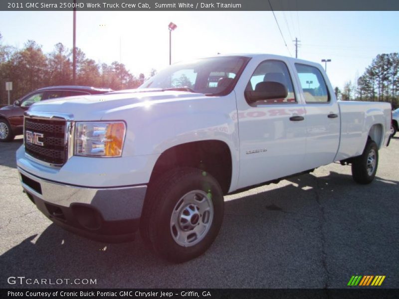 Summit White / Dark Titanium 2011 GMC Sierra 2500HD Work Truck Crew Cab