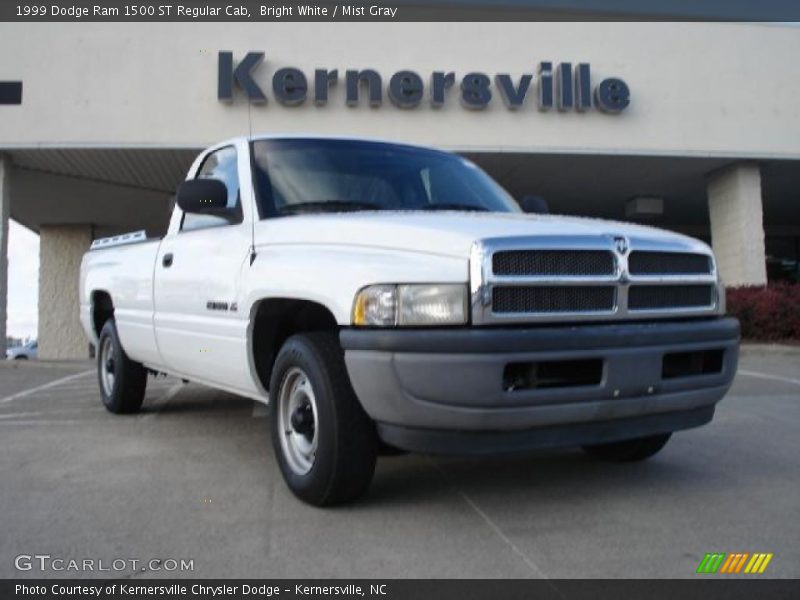 Bright White / Mist Gray 1999 Dodge Ram 1500 ST Regular Cab