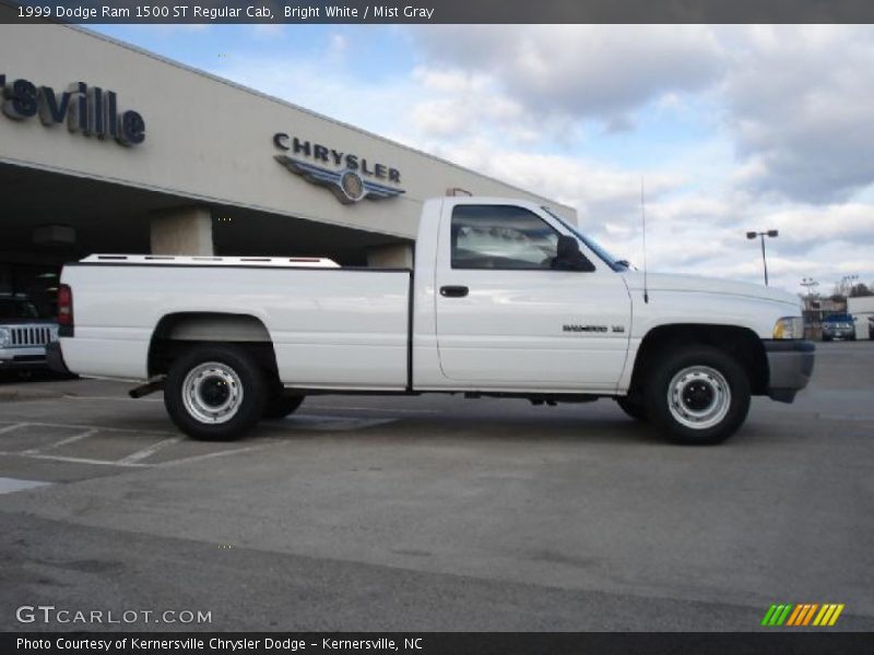 Bright White / Mist Gray 1999 Dodge Ram 1500 ST Regular Cab