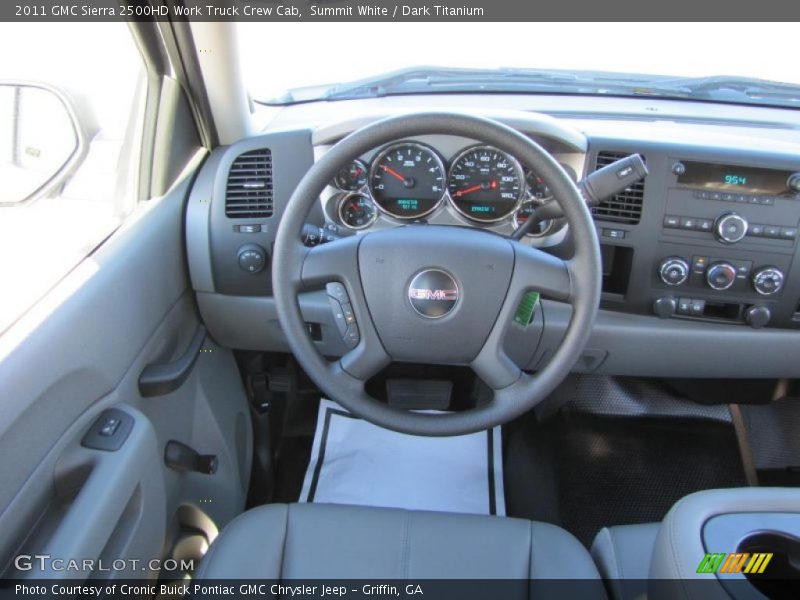 Summit White / Dark Titanium 2011 GMC Sierra 2500HD Work Truck Crew Cab