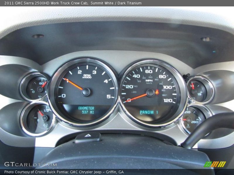 Summit White / Dark Titanium 2011 GMC Sierra 2500HD Work Truck Crew Cab