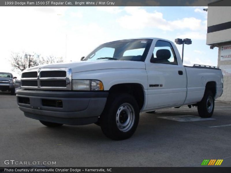 Bright White / Mist Gray 1999 Dodge Ram 1500 ST Regular Cab