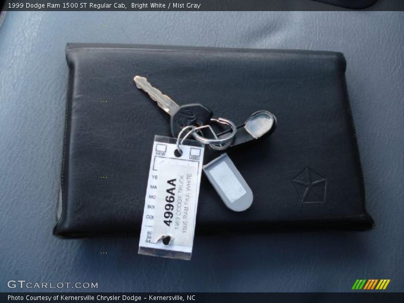 Bright White / Mist Gray 1999 Dodge Ram 1500 ST Regular Cab