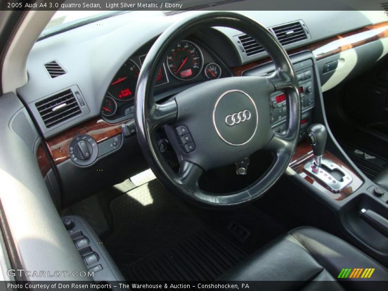 Light Silver Metallic / Ebony 2005 Audi A4 3.0 quattro Sedan