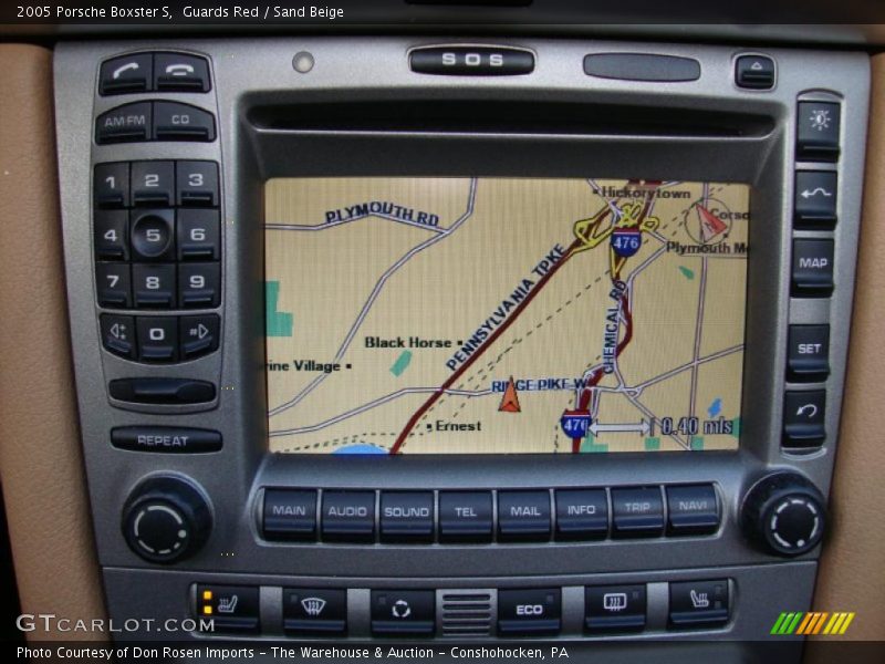 Navigation of 2005 Boxster S