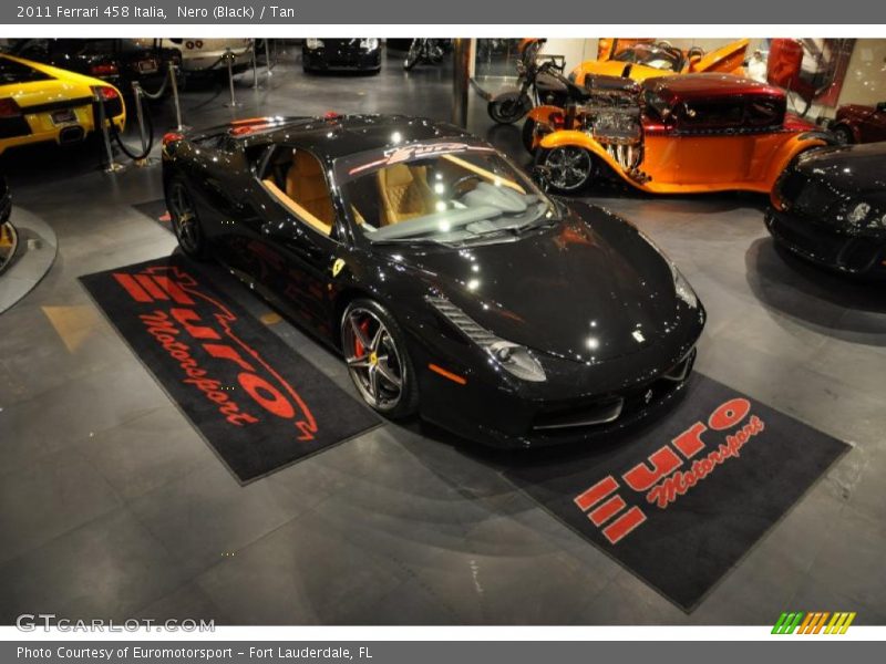 Nero (Black) / Tan 2011 Ferrari 458 Italia