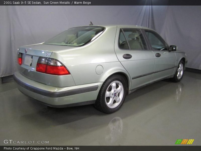 Sun Green Metallic / Warm Beige 2001 Saab 9-5 SE Sedan