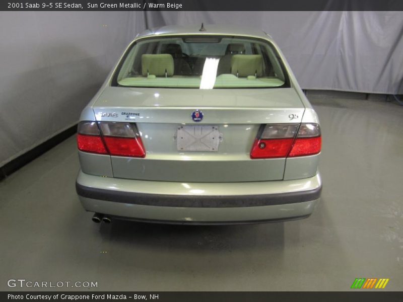 Sun Green Metallic / Warm Beige 2001 Saab 9-5 SE Sedan