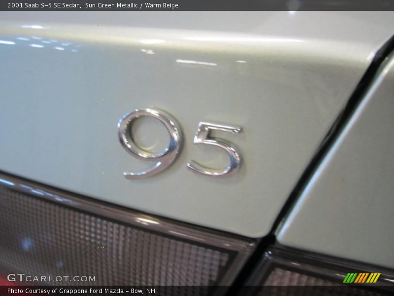Sun Green Metallic / Warm Beige 2001 Saab 9-5 SE Sedan