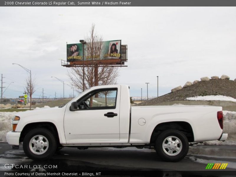 Summit White / Medium Pewter 2008 Chevrolet Colorado LS Regular Cab
