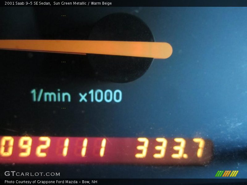 Sun Green Metallic / Warm Beige 2001 Saab 9-5 SE Sedan
