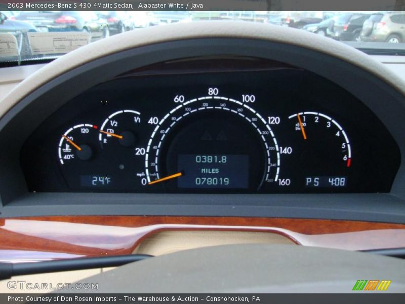  2003 S 430 4Matic Sedan 430 4Matic Sedan Gauges