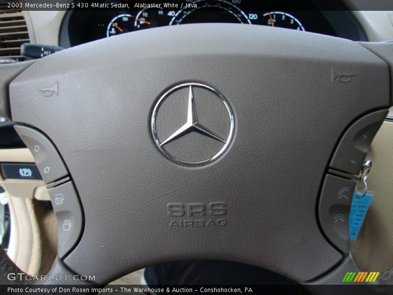 Alabaster White / Java 2003 Mercedes-Benz S 430 4Matic Sedan