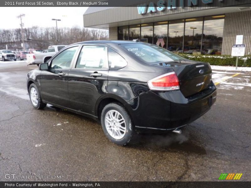 Ebony Black / Medium Stone 2011 Ford Focus SE Sedan