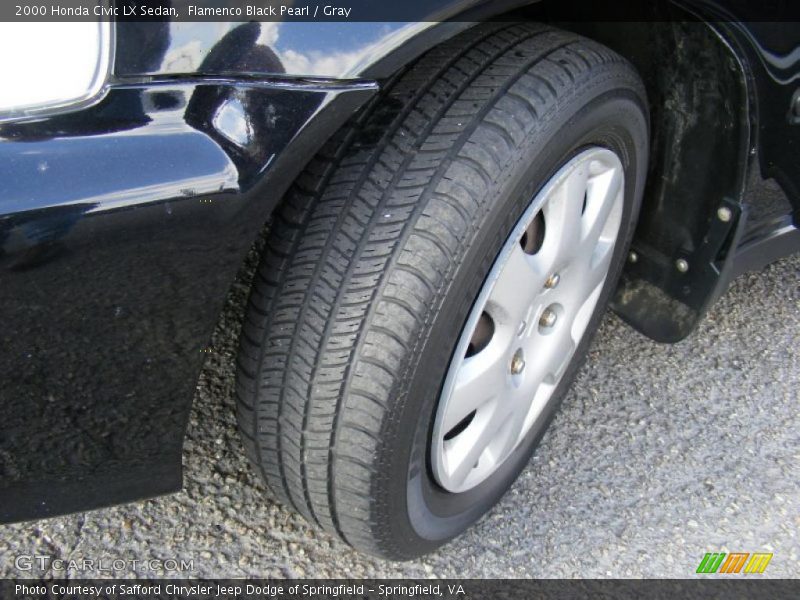 Flamenco Black Pearl / Gray 2000 Honda Civic LX Sedan