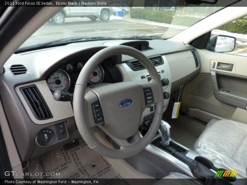 Ebony Black / Medium Stone 2011 Ford Focus SE Sedan