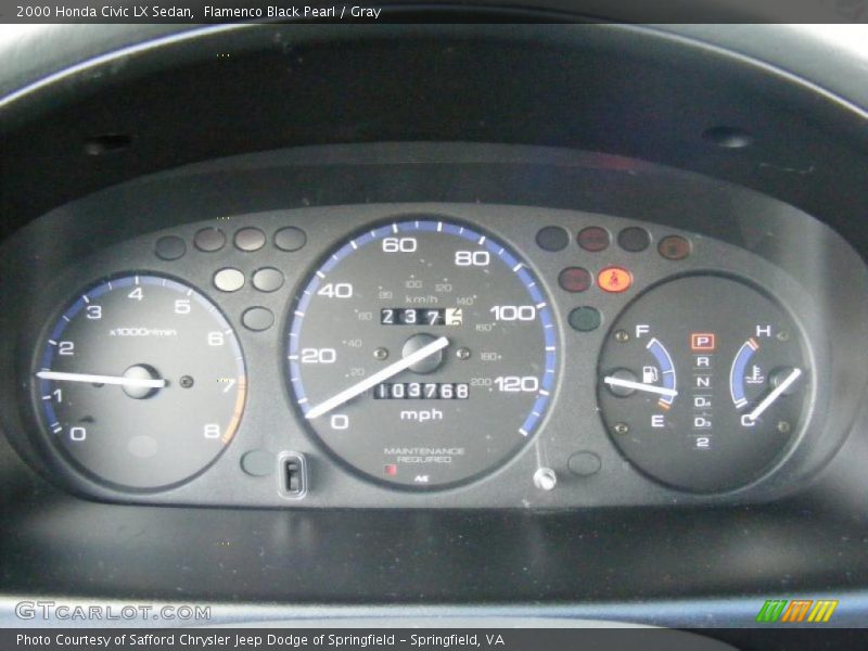  2000 Civic LX Sedan LX Sedan Gauges